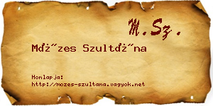 Mózes Szultána névjegykártya